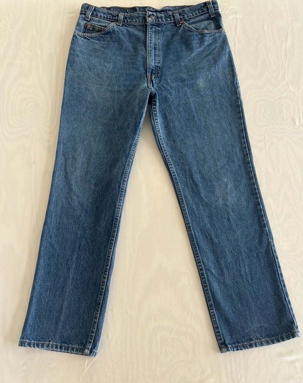 Vintage Levi's 509 Orange Tab Straight Leg Denim Blue Jeans Men's 38x30 USA Made